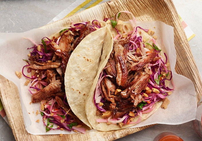 Aussie Lamb Carnitas with Habanero Cabbage and Roasted Peanuts