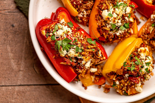 Ground Lamb Stuffed Peppers