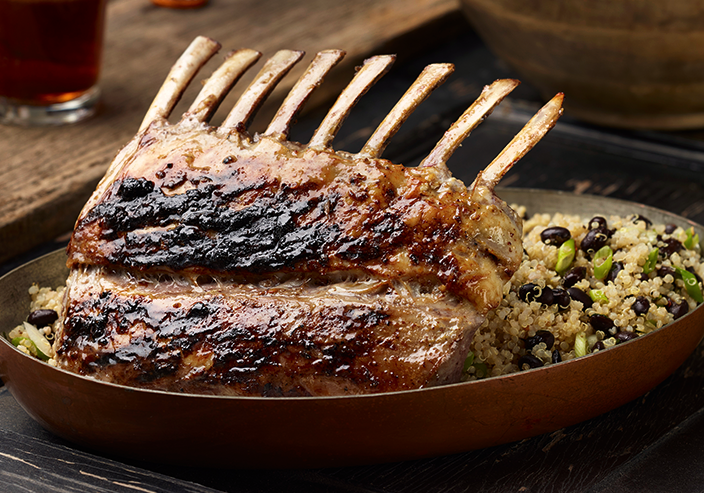 Beer and Mustard Marinated Rack of Lamb