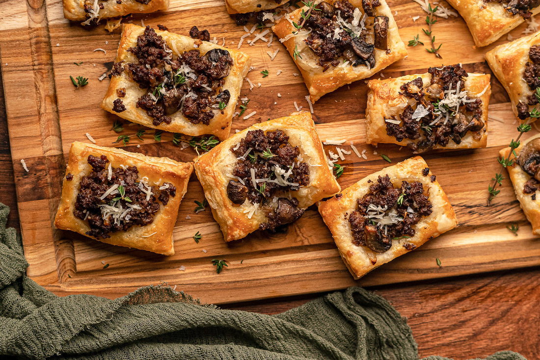 Ground Beef & Mushroom Puff Pastries