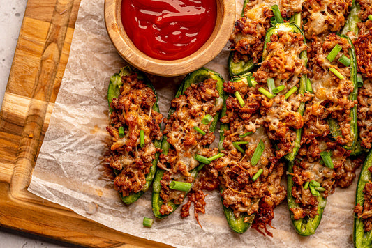 Cheeseburger Stuffed Jalapeños